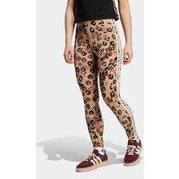 Adidas Sportswear Women'S Animal Print 3-Stripes High Rise Leggings - Leopard