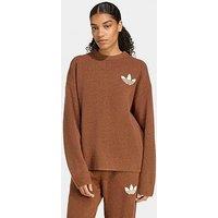 Adidas Originals Womens Knitted Sweatshirt - Brown