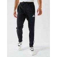 Adidas Sportswear Men'S Essentials 3-Stripes Fleece Pants Open Hem - Black
