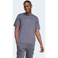Adidas Sportswear Men'S Aop Colourblock T-Shirt - Grey