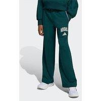Adidas Sportswear Junior Girls Wide Leg Sweat Pants - Green