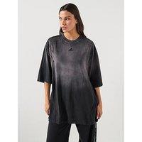Adidas Originals Women'S Adilenium Season 4 Teamgeist Oversized Washed Tee - Black
