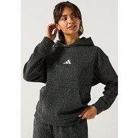 Adidas Sportswear Women'S All Szn Glitter Fleece Loose Hoodie - Black
