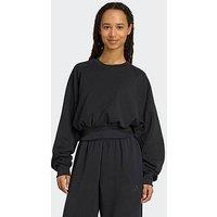 Adidas Sportswear Women'S All Szn Soft Lux Loose Sweatshirt - Black