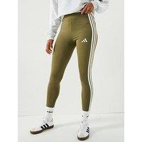 Adidas Sportswear Women'S Essentials 3-Stripes Cotton Leggings - Green