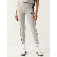 Adidas Sportswear Women'S Essentials 3-Stripes Cotton Leggings - Grey