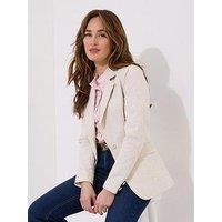 Joe Browns Enchanting Embroidered Linen Mix Jacket - White