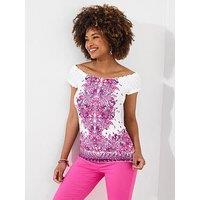 Joe Browns Boho Jersey Top - Pink