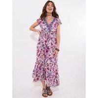 Joe Browns Polly Beaded And Printed Dress - Purple