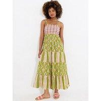 Joe Browns Remarkable Printed And Embellished Maxi Dress - Green