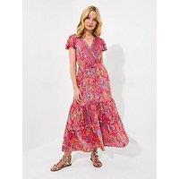 Joe Browns Petite Fabulous Fiesta Printed Maxi Dress - Pink