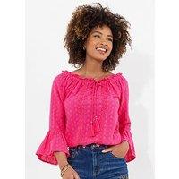 Joe Browns Prettiest Broderie Top - Pink
