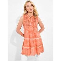Joe Browns Lana Embroidered Casual Tunic - Orange