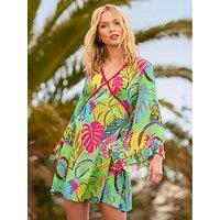 Joe Browns Totally Tropical Tunic - Green/Multi