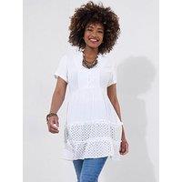 Joe Browns All Summer Long Embroidered Cotton Tunic - White