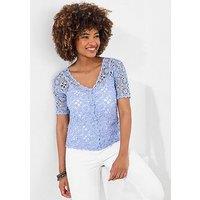 Joe Browns Summer Love Crochet Cardigan - Blue