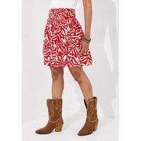 Joe Browns Fun And Fabulous Tiered Mini Skirt - Red