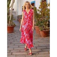 Joe Browns Petite Collette Tie Shoulder Cotton Maxi Dress - Red