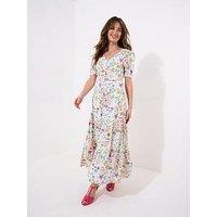 Joe Browns Petite Summer Meadows Maxi Dress - White