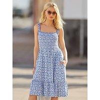 Joe Browns Ditsy Dreams Jersey Dress - Blue