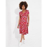 Joe Browns Rosaline Floral Jersey Dress - Red