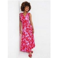 Joe Browns Collette Tie Shoulder Cotton Maxi Dress - Red
