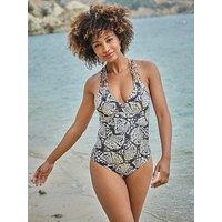 Fatface Hope Mono Shell Swimsuit - Black