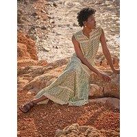 Fatface Jayla Woodblock Maxi Skirt - Green