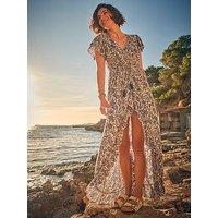 Fatface Erin Wrap Dress - Blue
