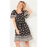 Fatface Benny Lino Shell Dress- Black