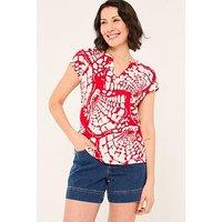 Fatface Mono Shells Linen - Red