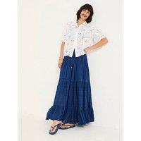 Fatface Rhea Maxi Skirt- Blue
