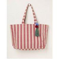 Fatface Striped Beach Bag - Red