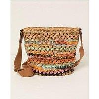 Fatface Multi Raffia Crossbody - Multi