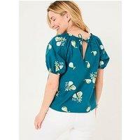 Fatface Ronnie Fig Print Blouse - Blue