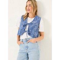 Fatface Beth Waistcoat - Blue