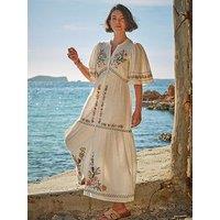 Fatface Paige Embroidered Dress - White