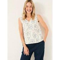 Fatface Etta Printed Cami - White