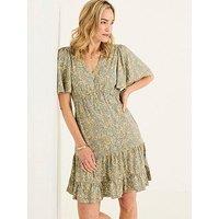 Fatface Grace Air Ditsy Dress - Yellow
