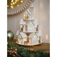 The Very Collection Rotating House Scene With Music Christmas Decoration