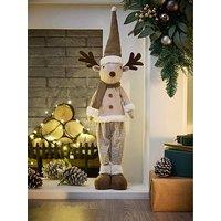 Very Home Plush Deer In Check Trousers Christmas Decoration