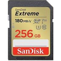 Sandisk Extreme 256Gb Sdxc Memory Card + 1 Year Rescuepro Deluxe Up To 180Mb/S & 130Mb/S Read/Write Speeds, Uhs-I, Class 10, U3, V30