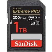 Sandisk Sandisk Extreme Pro 1Tb Sdxc Memory Card + 2 Years Rescuepro Deluxe Up To 200Mb/S & 140Mb/S Read/Write Speeds, Uhs-I, Class 10, U3, V30