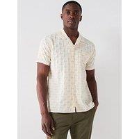 Barbour Saunton Short Sleeve Jacquard Shirt - White