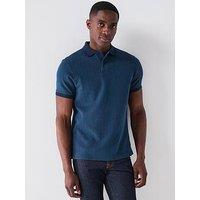 Barbour Harworth Tailored Fit Jacquard Polo Shirt - Navy