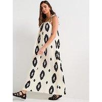 Only Elanor Braid Ankle Dress - Black/White