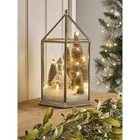 The Very Collection Snowy Church Lit Scene Christmas Decoration