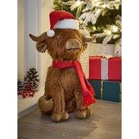 Three Kings 50 Cm Plush Hector Highland Cow Christmas Decoration