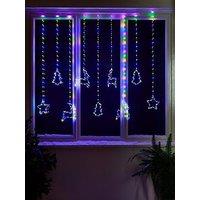 Three Kings Indoor/Outdoor Festive Curtain Christmas Lights - Multi