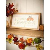 Festive Hello Pumpkin Wall Art Autumn Decoration